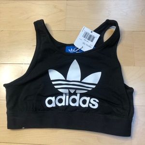 adidas logo sports bra S